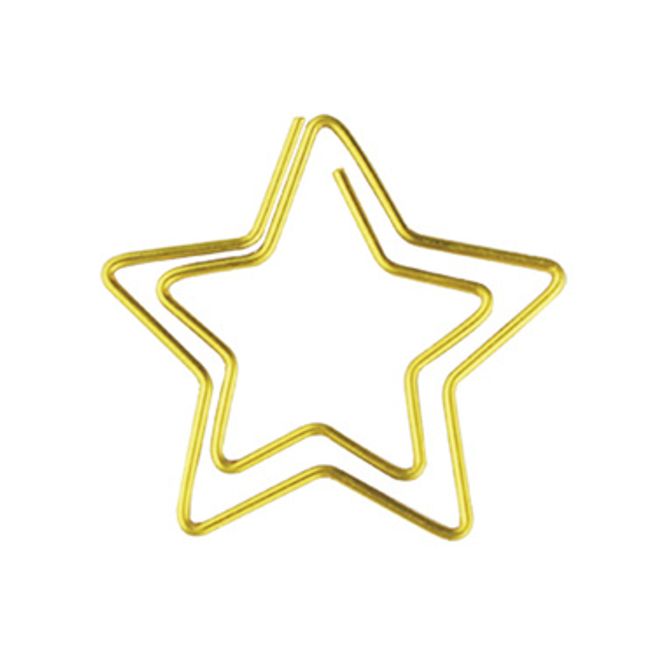 Main Image Paperclips ster goud 30 mm | 50 stuks