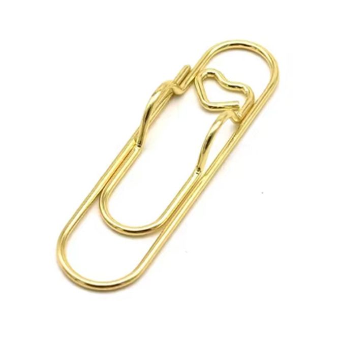 Main Image Paperclip met penhouder hartje goud