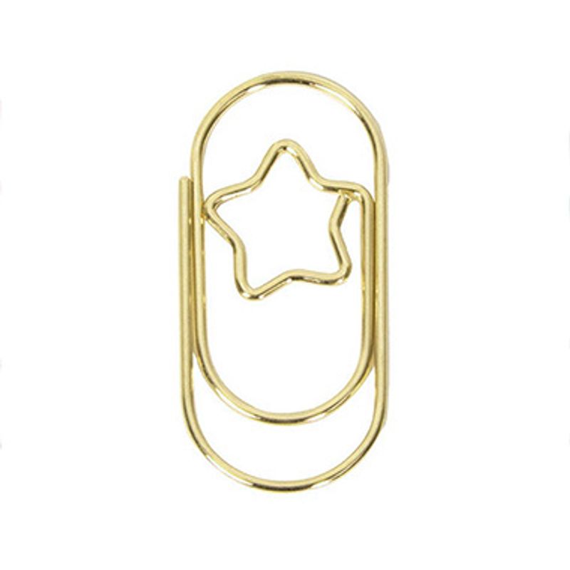 Paperclips met ster goud 38 mm | 10 stuks
