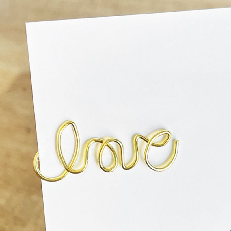 Paperclips love goud 34 mm | 50 stuks