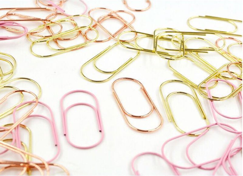 Paperclips roze 50 mm | 10 stuks