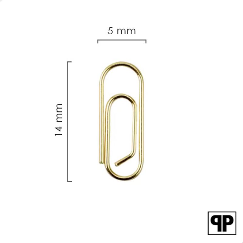 Paperclips mini goud 14 mm | 100 stuks